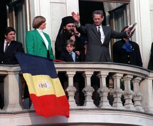 Regele Mihai I la Bucuresti de Pasti 1992